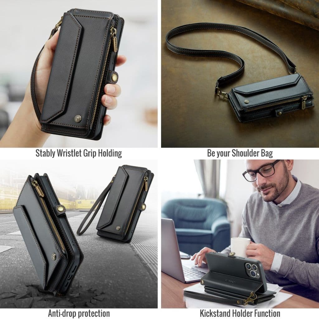 CASEME iPhone 13 Pro Max Plånboksfodral Kortfack - Svart - Bild 9