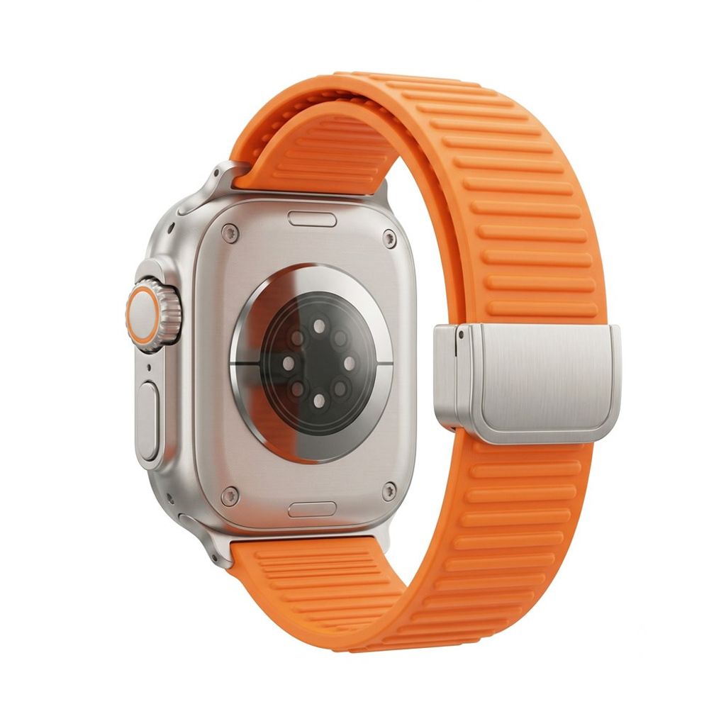 Apple Watch 42/41/40/38mm Silikonarmbandet magnetspärr - Orange