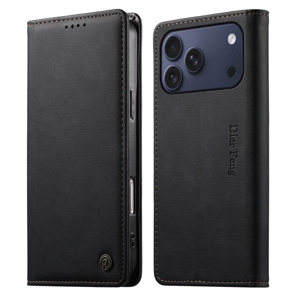 DIERFENG Plånboksfodral till iPhone 18 Pro Max/17 Pro Max - Svart