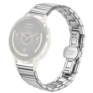 Garmin Forerunner 265S Armband i rostfritt stål med fjärilsspänne - Silver
