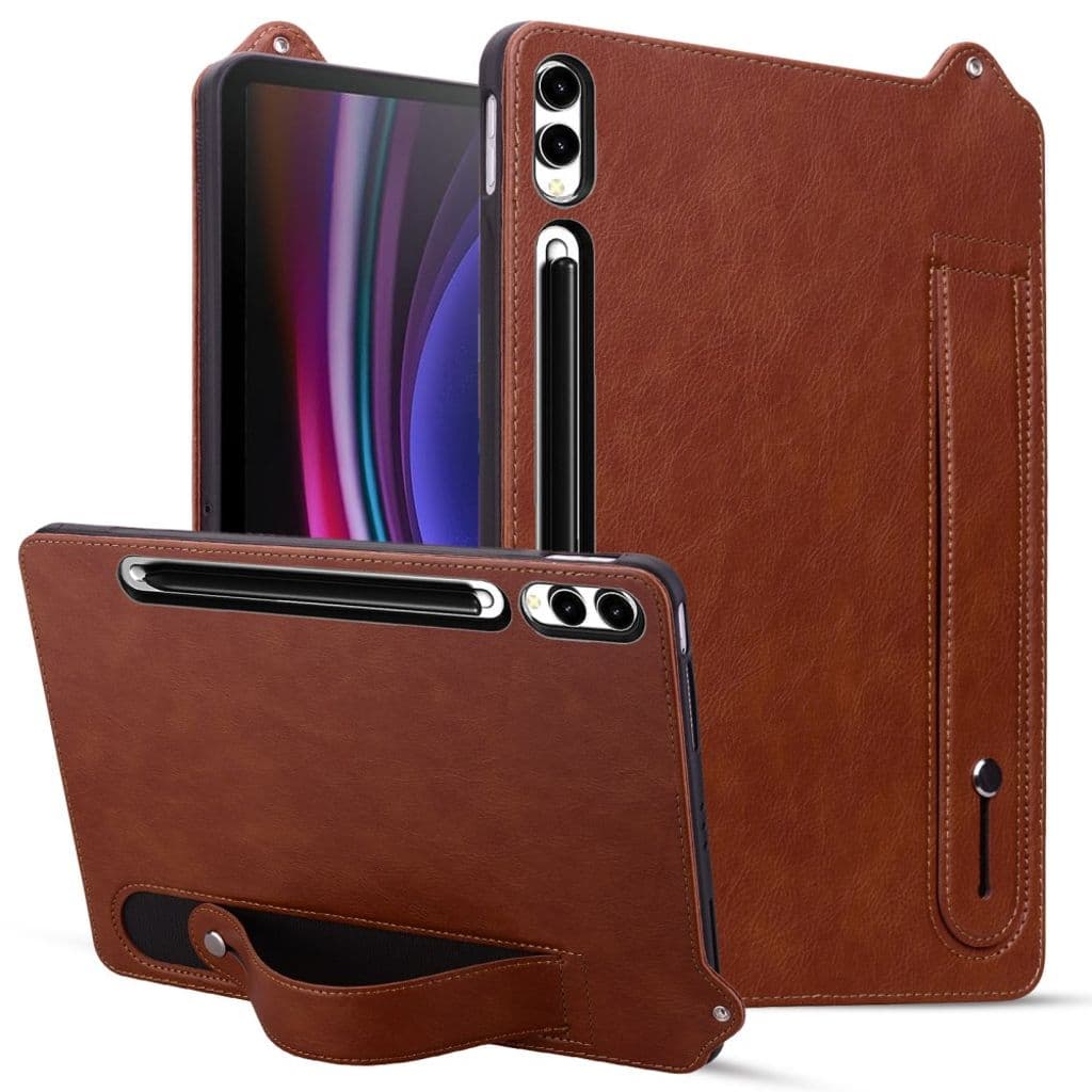 Samsung Galaxy Tab S11 Ultra etc. Skal med stativ - Brun