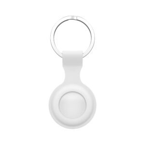 SiGN Apple Airtag Nyckelring med Silikonskal - Vit