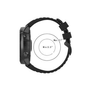 Garmin Fenix 7X/6X/6X Pro/5X/5X Plus etc. Klockarmband i silikon - Svart