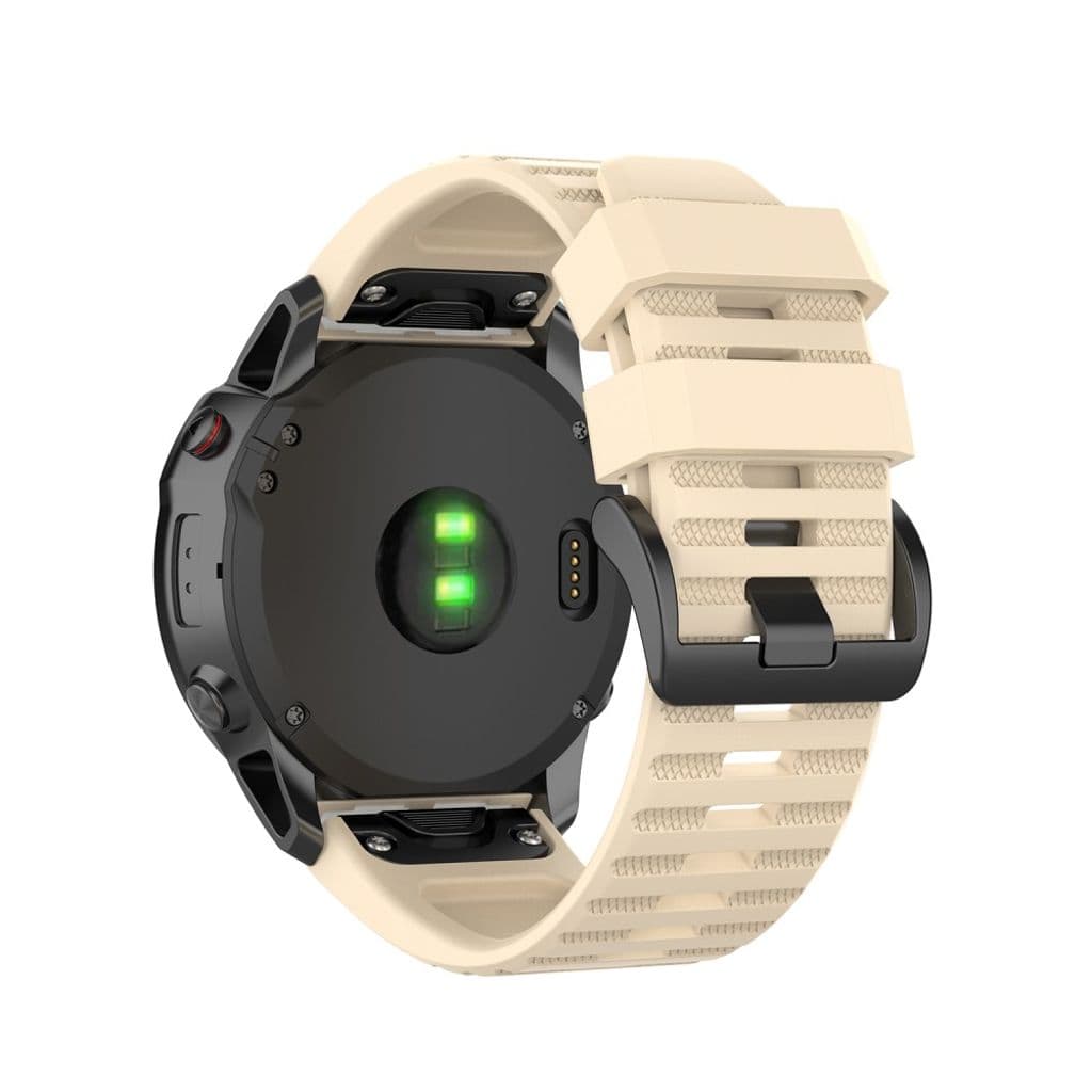 Garmin Fenix 7X/6X/6X Pro/5X/5X Plus etc. Klockarmband i silikon - Beige