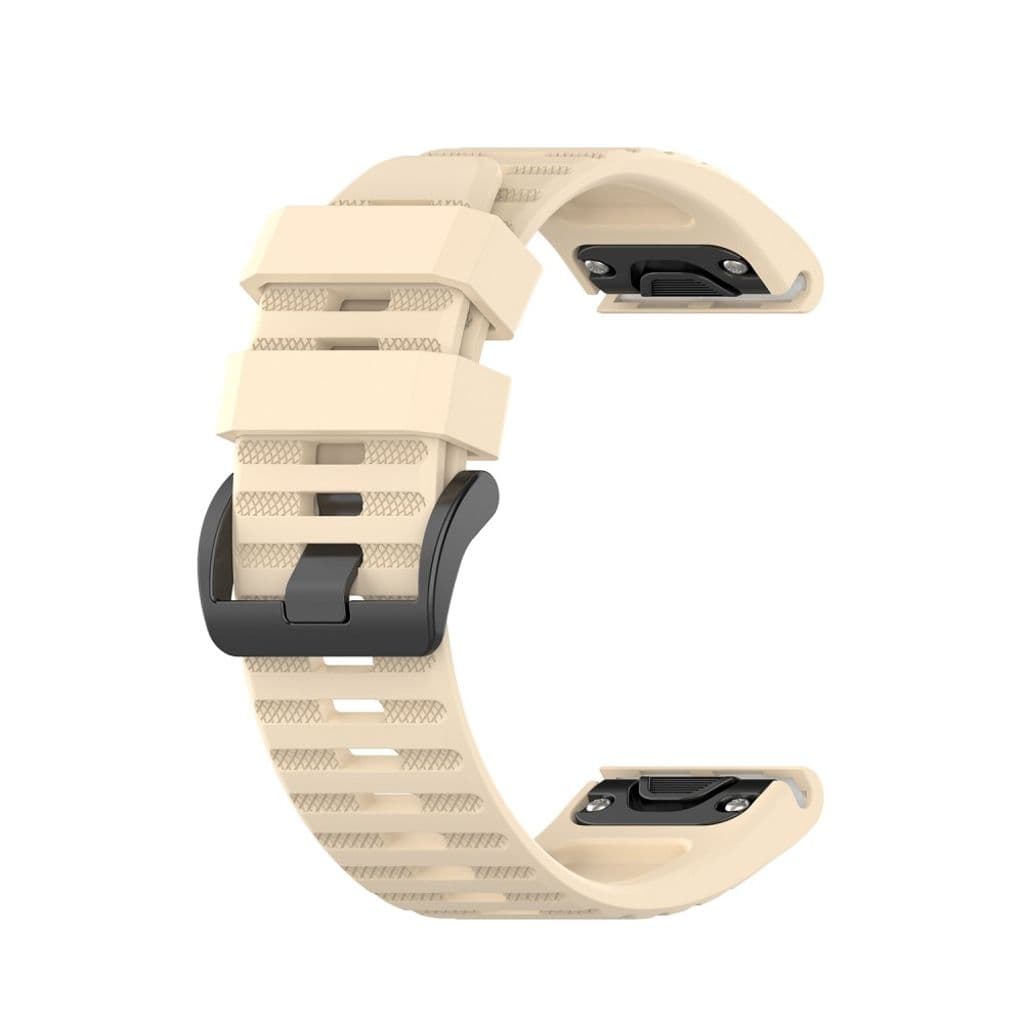 Garmin Fenix 7X/6X/6X Pro/5X/5X Plus etc. Klockarmband i silikon - Beige - Bild 2