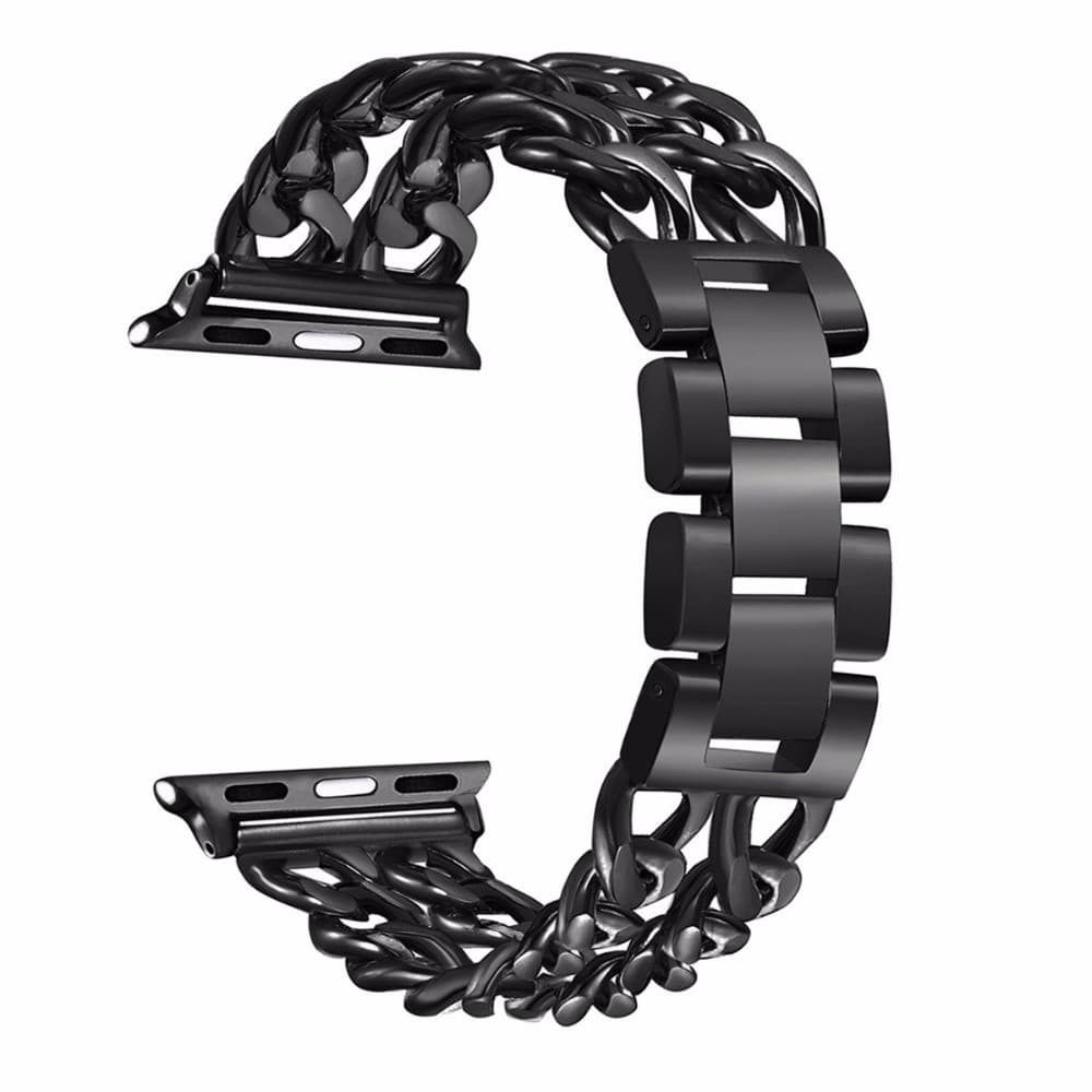 Apple Watch 38/40/41/42mm Kedjedesign Klockarmband - Svart