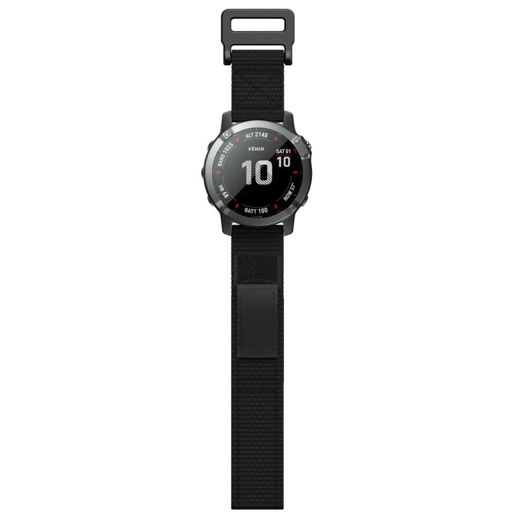 Garmin Fenix 7//6/6 Pro/Forerunner 945/935 etc. Klockarmband i nylon - Svart - Bild 5
