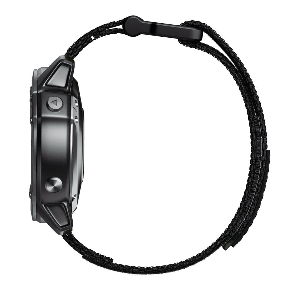 Garmin Fenix 7//6/6 Pro/Forerunner 945/935 etc. Klockarmband i nylon - Svart - Bild 4