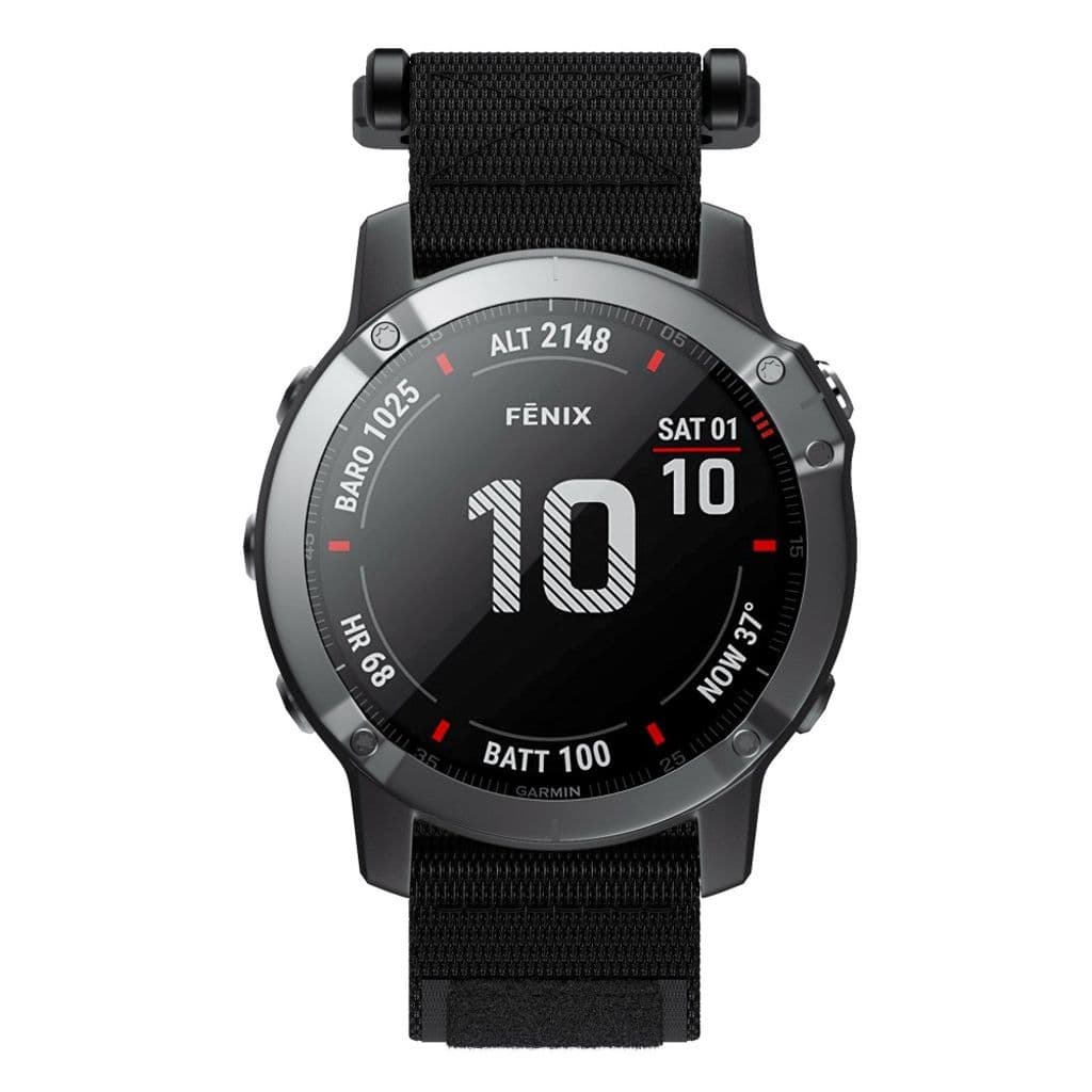 Garmin Fenix 7//6/6 Pro/Forerunner 945/935 etc. Klockarmband i nylon - Svart - Bild 6