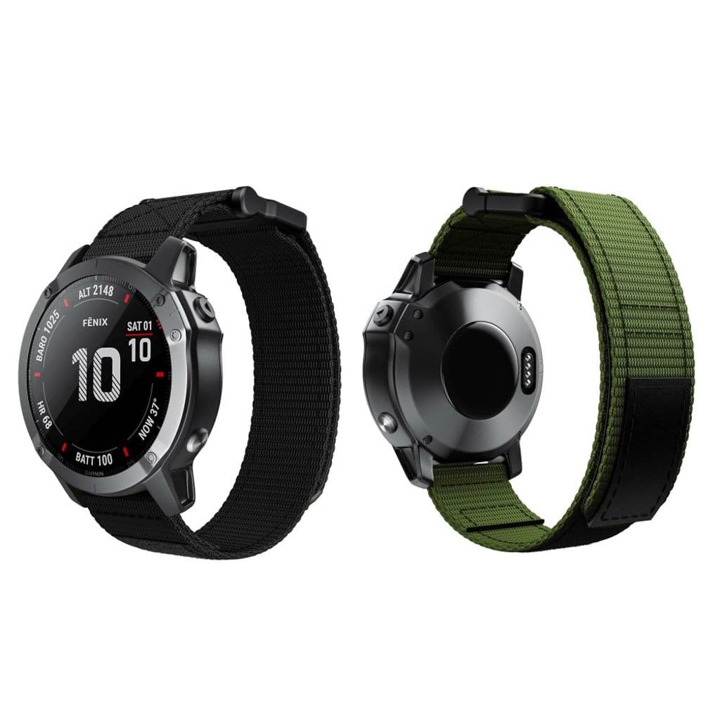 Garmin Fenix 7//6/6 Pro/Forerunner 945/935 etc. Klockarmband i nylon - Svart - Bild 9