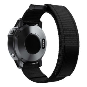 Garmin Fenix 7//6/6 Pro/Forerunner 945/935 etc. Klockarmband i nylon - Svart