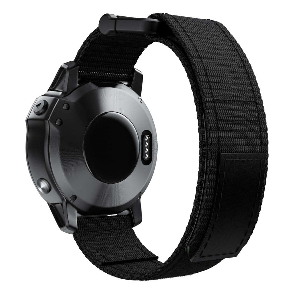 Garmin Fenix 7//6/6 Pro/Forerunner 945/935 etc. Klockarmband i nylon - Svart