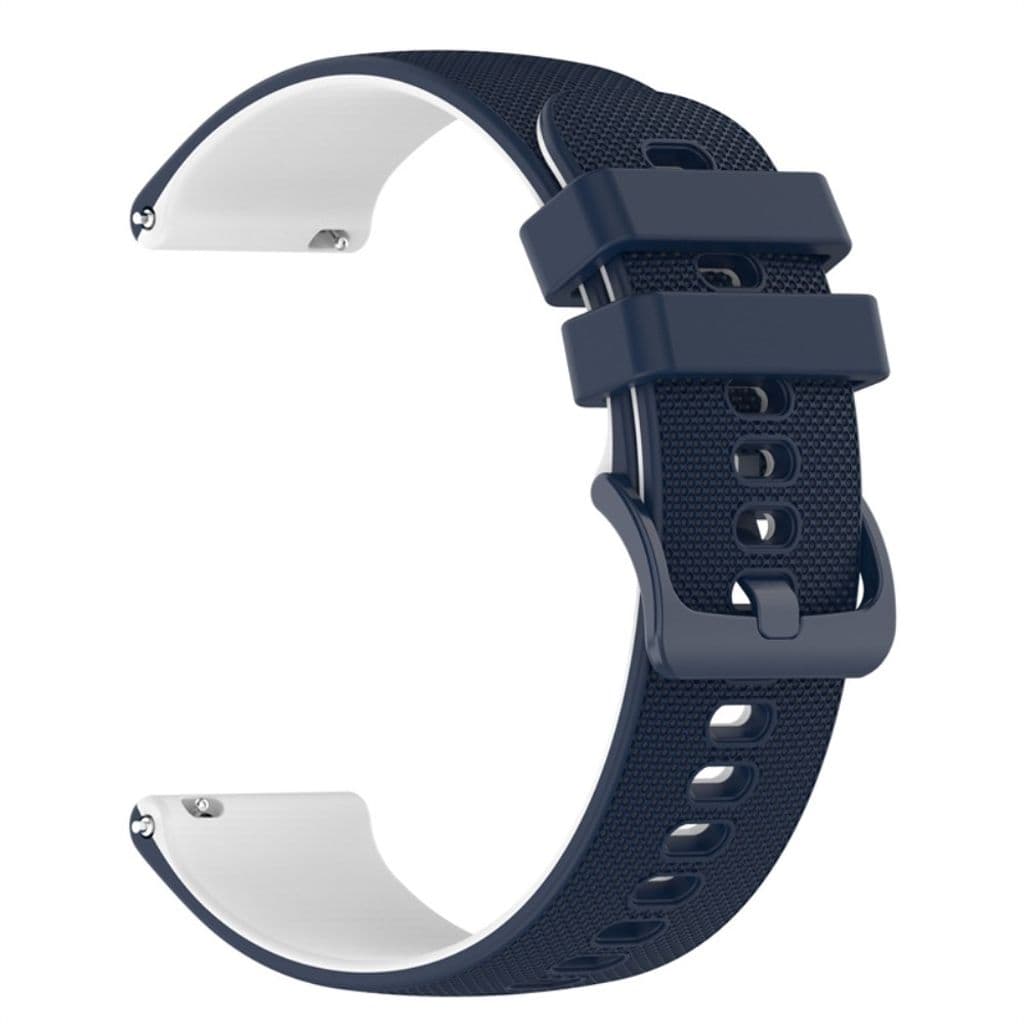 Garmin Venu 2 / VivoActive 4 etc. Tvåfärgat klockarmband i silikon - Blå/Vit - Bild 2