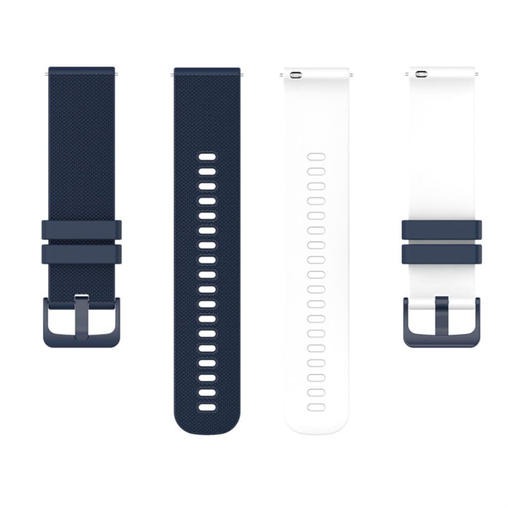 Garmin Venu 2 / VivoActive 4 etc. Tvåfärgat klockarmband i silikon - Blå/Vit - Bild 3