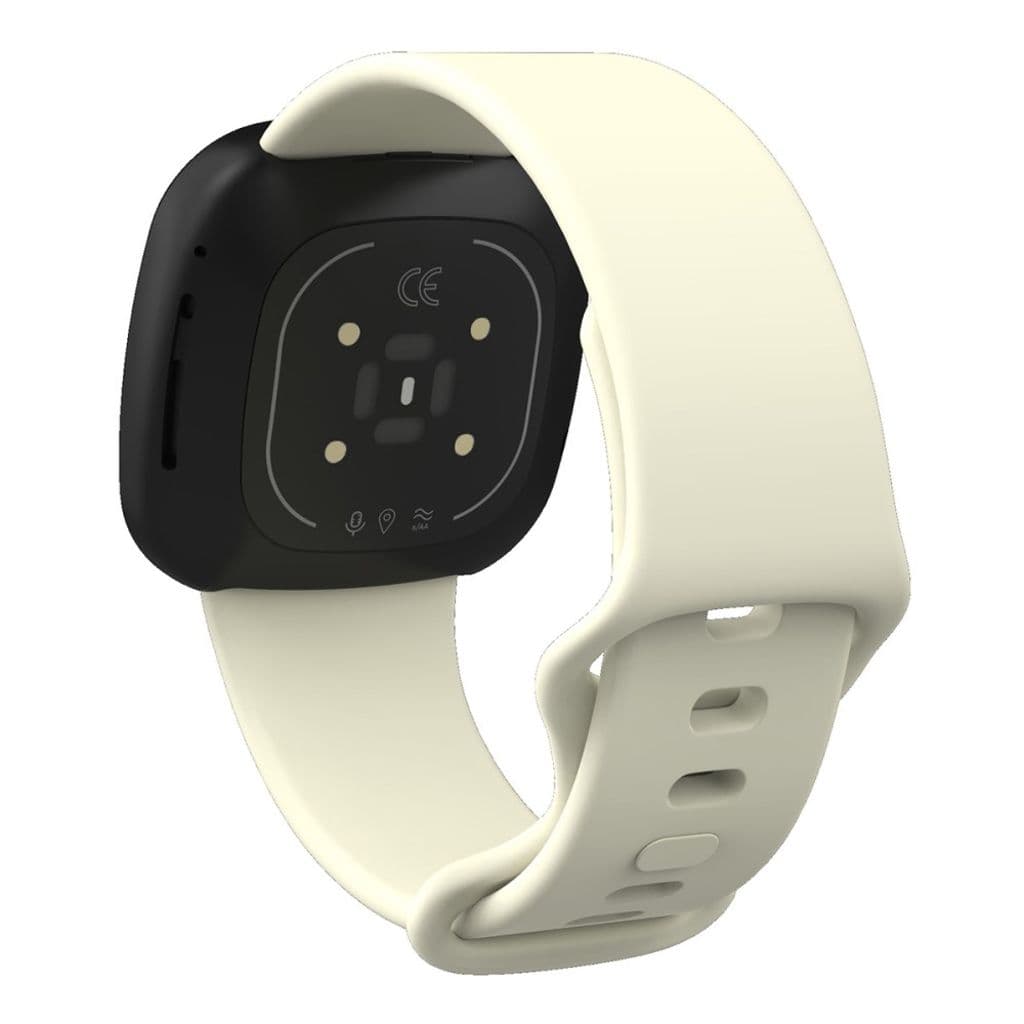 Mjukt Fitbit Versa 4/ Sense 2 klockarmband - Benvitt