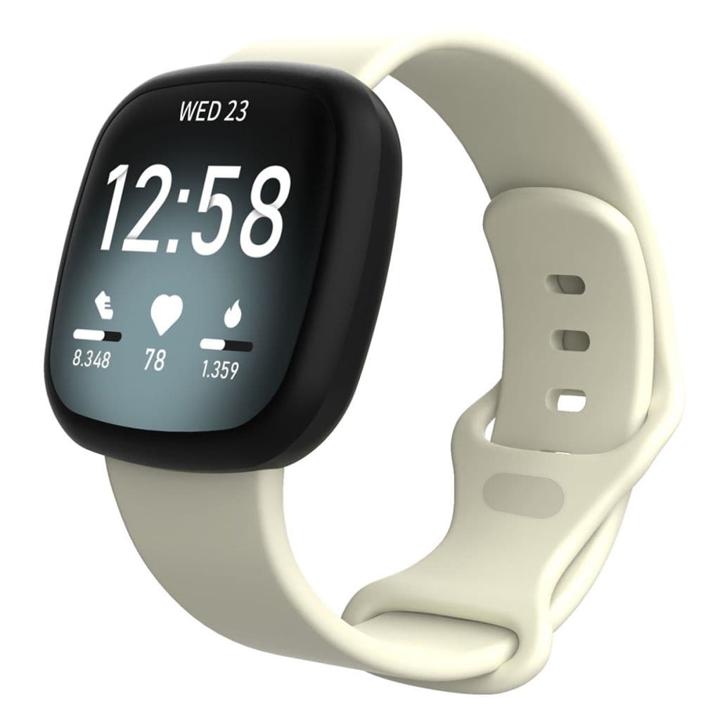 Mjukt Fitbit Versa 4/ Sense 2 klockarmband - Benvitt - Bild 2