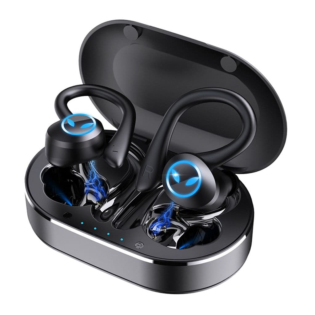 Q25 TWS Bluetooth 5.1 Vattentäta Sporthörlurar - Svart