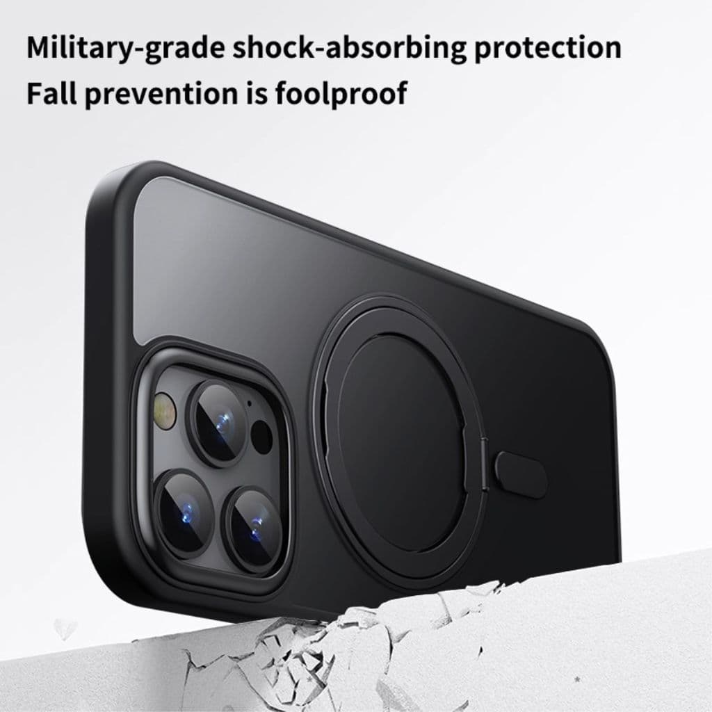 iPhone 16 Pro Max Skal med stativ - Mörkblå - Bild 3