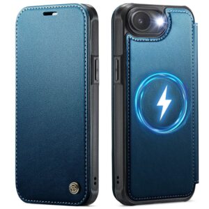 CASEME iPhone 16e/17e Plånboksfodral MagSafe RFID-blockering - Blå
