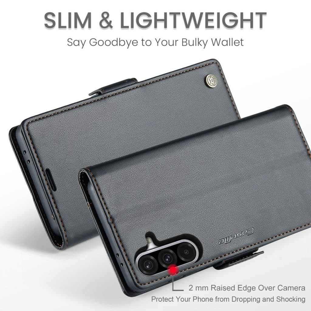 CASEME Samsung Galaxy A56 5G Fodral med RFID-blockering - Svart - Bild 9