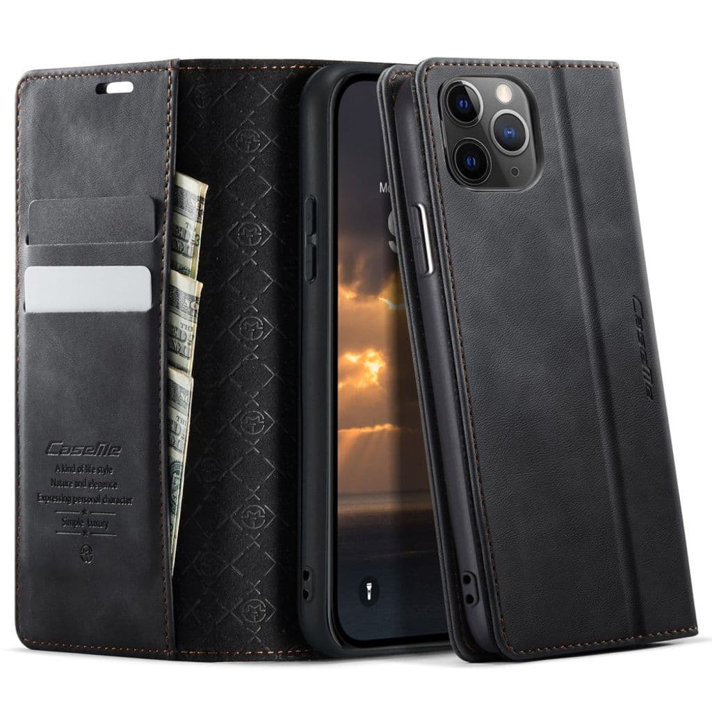 CASEME iPhone 11 Pro Max Plånboksfodral RFID-blockerande – Svart