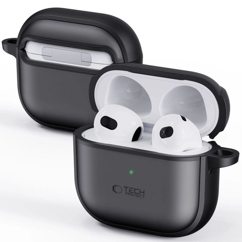 Tech-Protect Slim Fodral med karbinhake för Airpods 4 - Svart - Bild 4