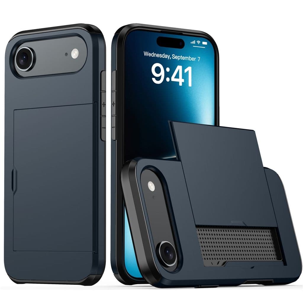 iPhone Air Skal med kortfack - Blå
