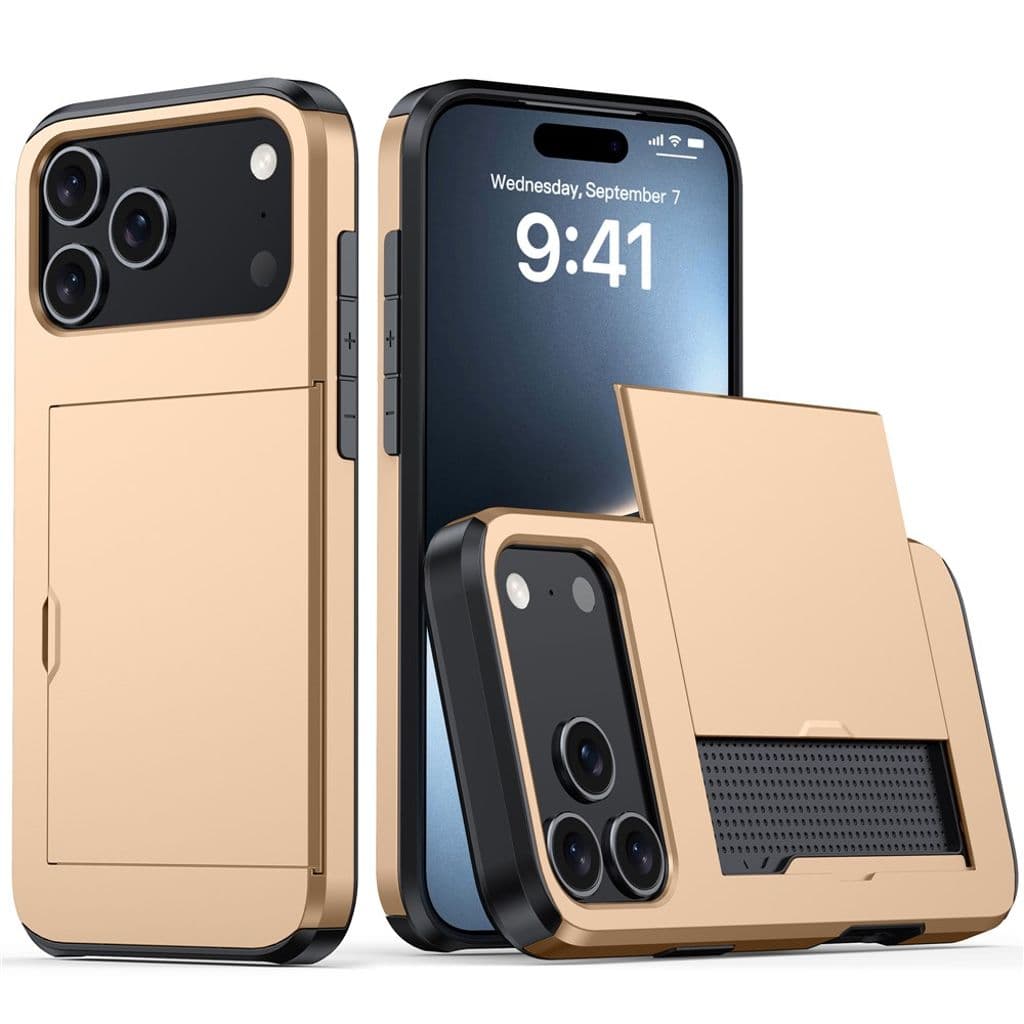 iPhone 17 Pro Skal med kortfack - Gul