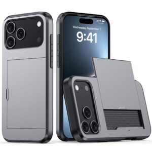 iPhone 17 Pro Skal med kortfack - Grå