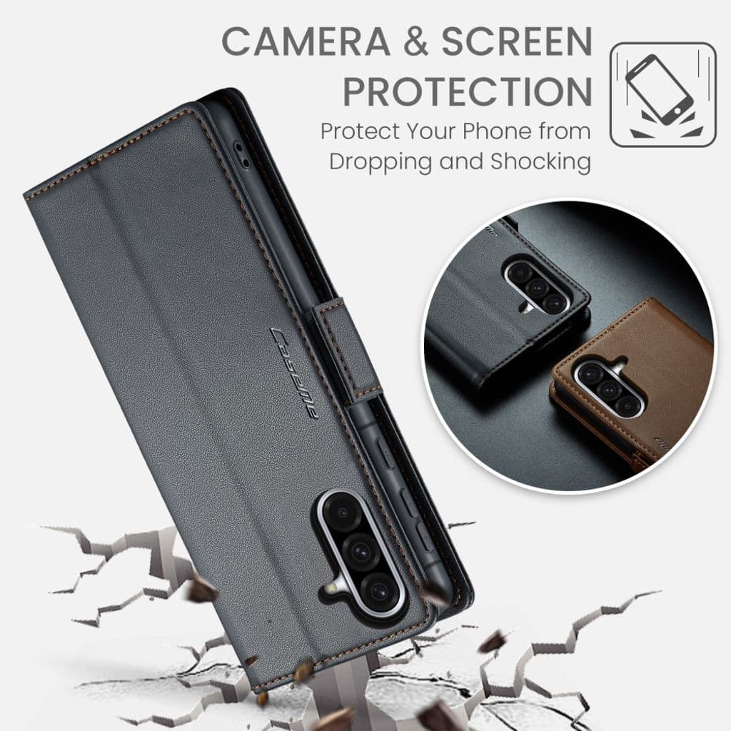 CASEME Samsung Galaxy A56 5G Fodral med RFID-blockering - Svart - Bild 10