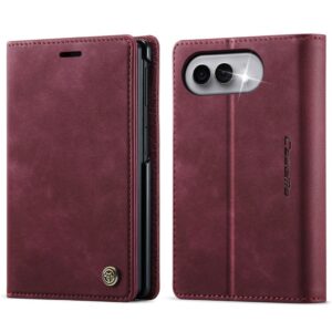 CASEME iPhone Duo Plånboksfodral med RFID-skydd och två kortfack - Röd