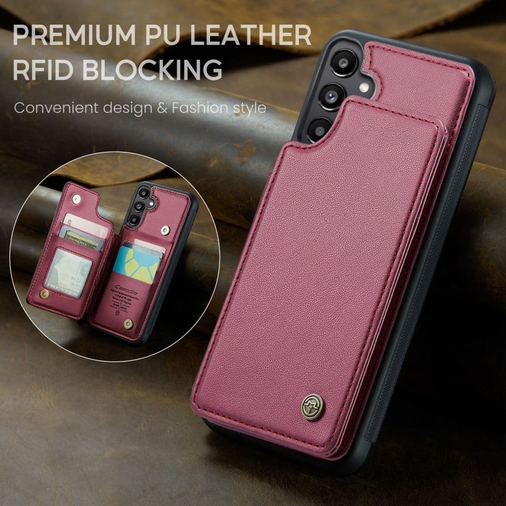 CASEME Samsung Galaxy A36 5G Skal med RFID-blockering - Röd - Bild 4