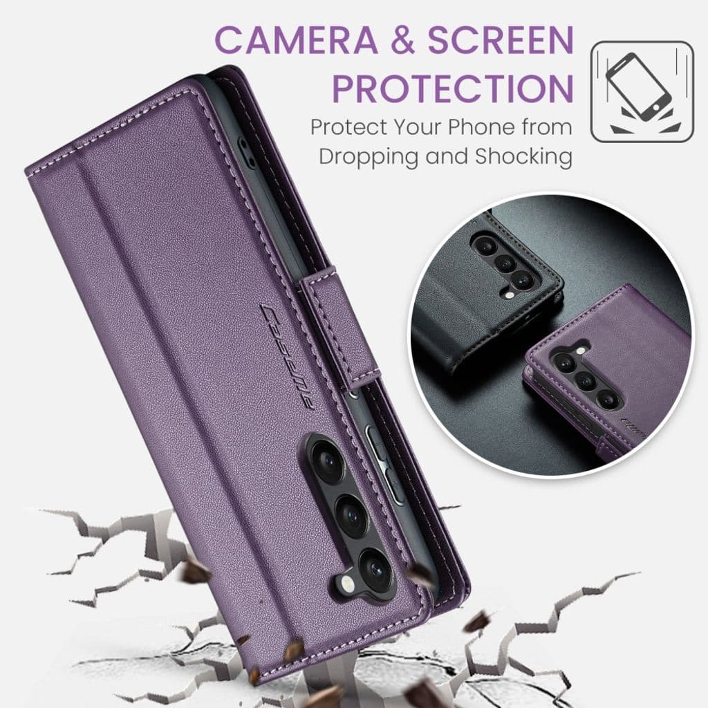 CASEME Samsung Galaxy S25 Plånboksfodral - Lila - Bild 8