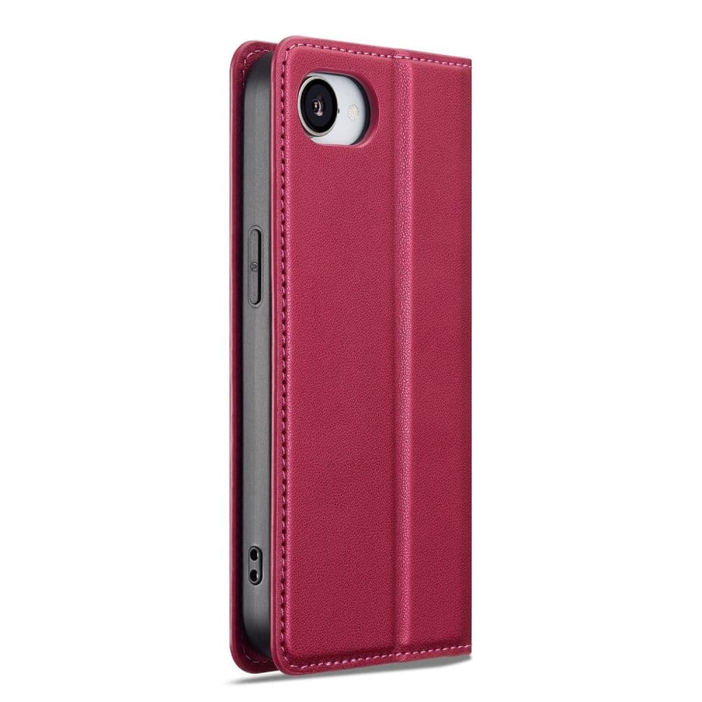 LC.IMEEKE iPhone 16e Plånboksfodral Stativ PU-läder – Röd - Bild 9