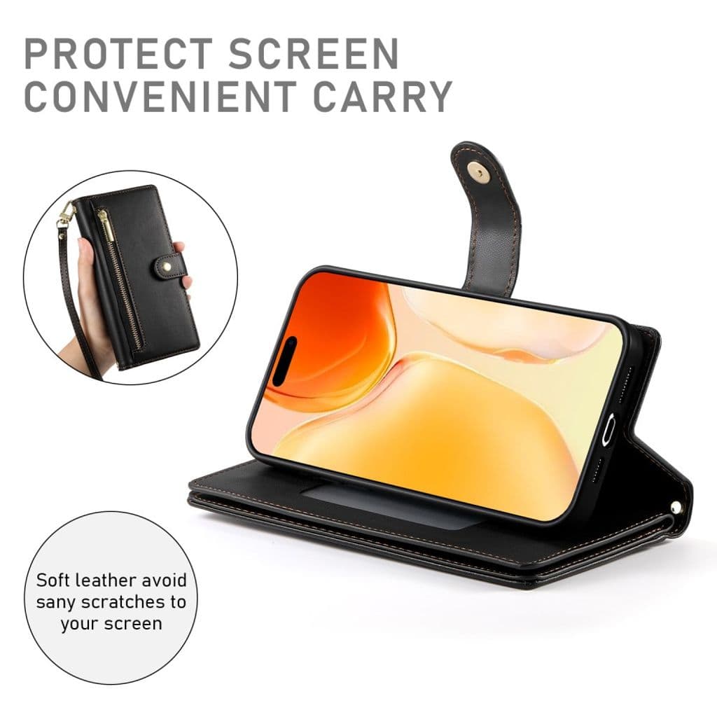 iPhone 17 Plånboksfodral med Bärrem - Svart - Bild 4