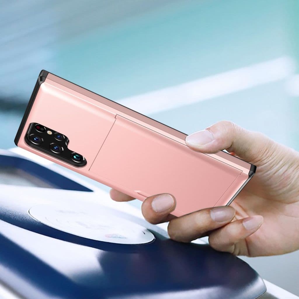 Samsung Galaxy S24 Ultra Skal med glidkortshållare - Army Green - Bild 4