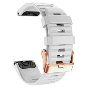 Garmin Fenix ​​7S/6S/5S/Instinct 2S etc. Silikon Klockarmband - Vit