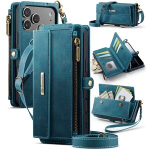 CASEME Plånboksfodral med RFID-skydd och ställ till iPhone 18 Pro/17 Pro - Grön