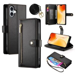iPhone 17 Plånboksfodral med Bärrem - Svart