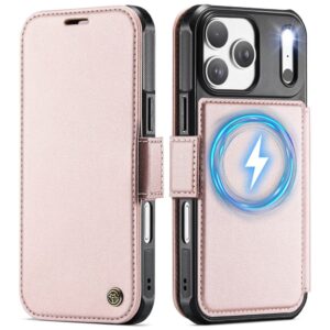 CASEME iPhone 18/17 Pro MagSafe Plånboksfodral RFID - Rosa