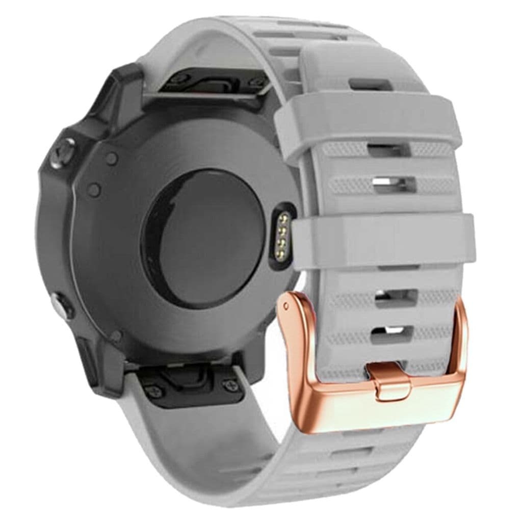 Garmin Fenix 7S/6S/5S/Instinct 2S etc. Silikon Klockarmband - Grå - Bild 2