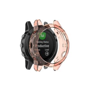 Garmin Fenix ​​5/5 Plus Skal i TPU - Transparent rosa