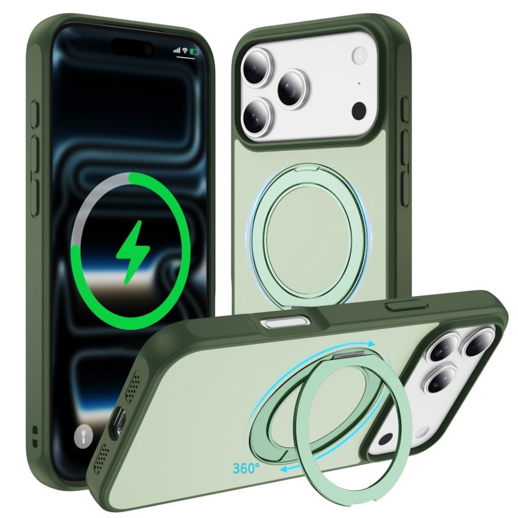 iPhone 18 Pro/17 Pro MagSafe Skal med ringställ - Grön
