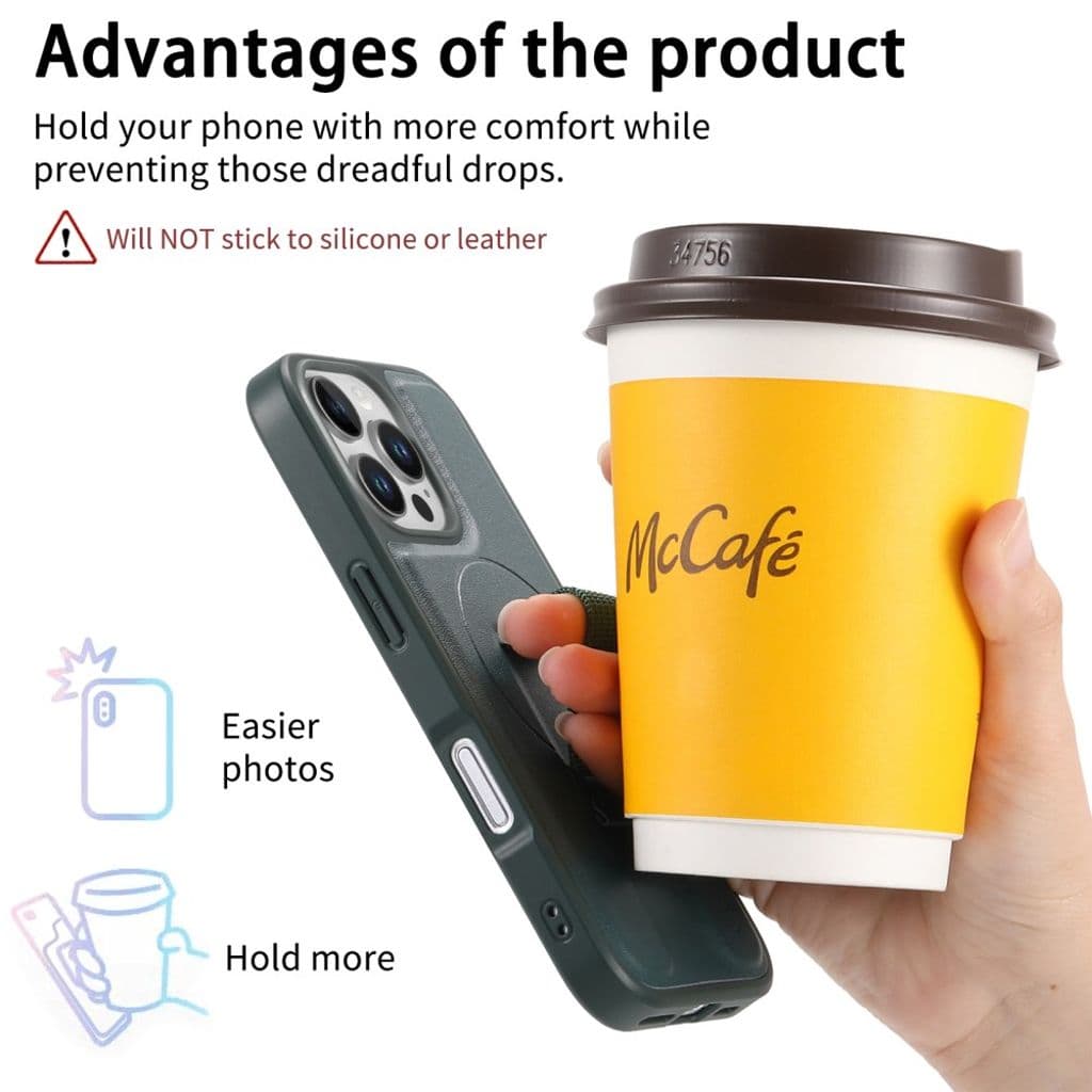 CASENEO iPhone 16 Pro Max Plånboksfodral RFID-blockerande – Grön - Bild 17