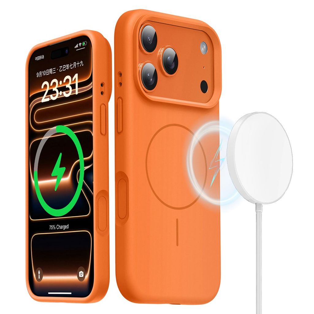 iPhone 18 Pro Max/17 Pro Max MagSafe Skal Silikon - Orange