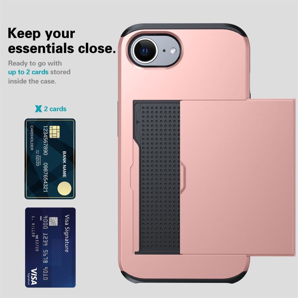 iPhone 16e Skal med Kortfack - Grön - Bild 6