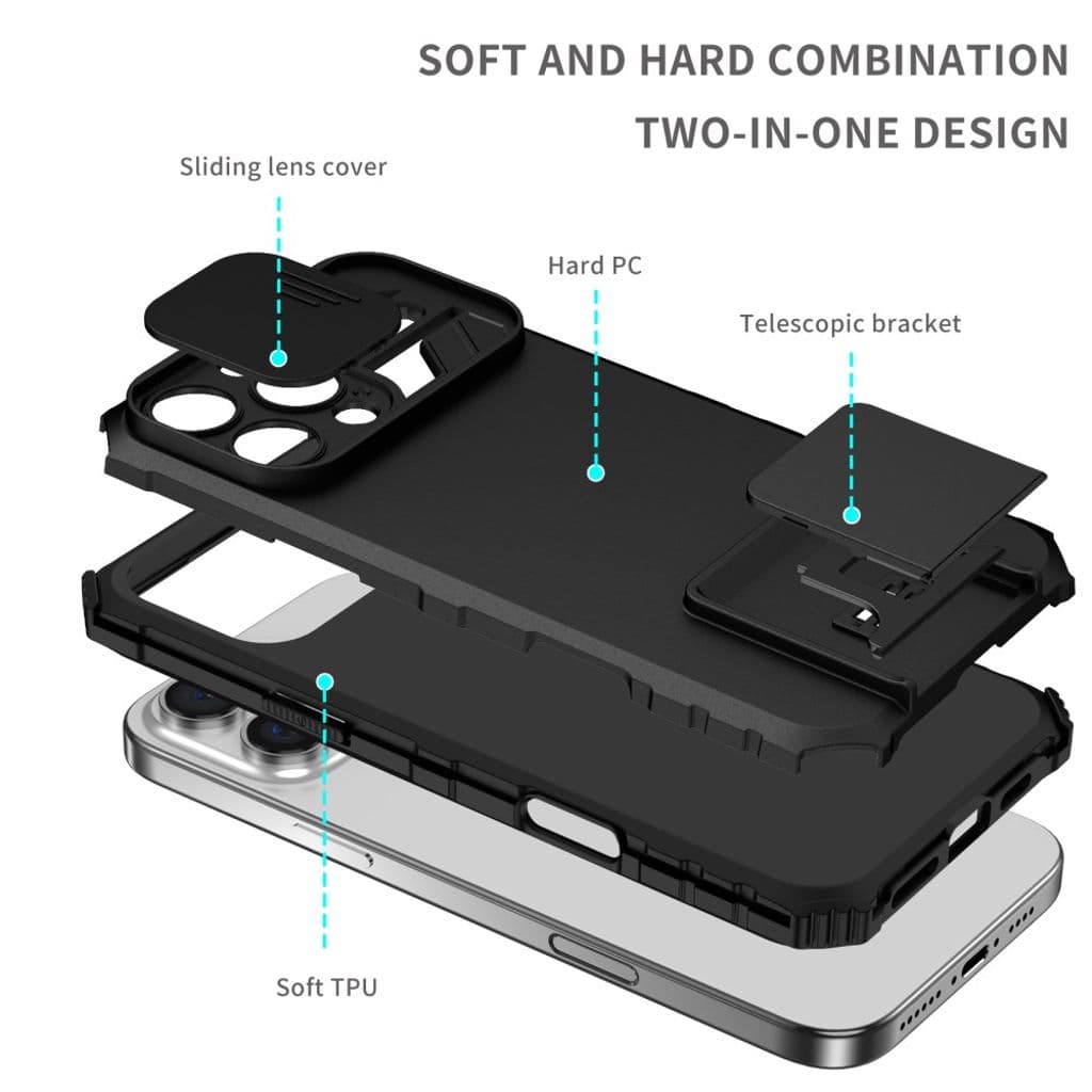 iPhone 16 Pro Max Skal med kameraskydd - Svart - Bild 6