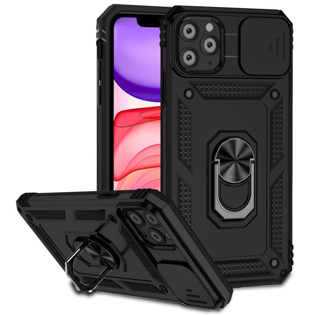 iPhone 11 Pro Skal med Ringhållare - Svart