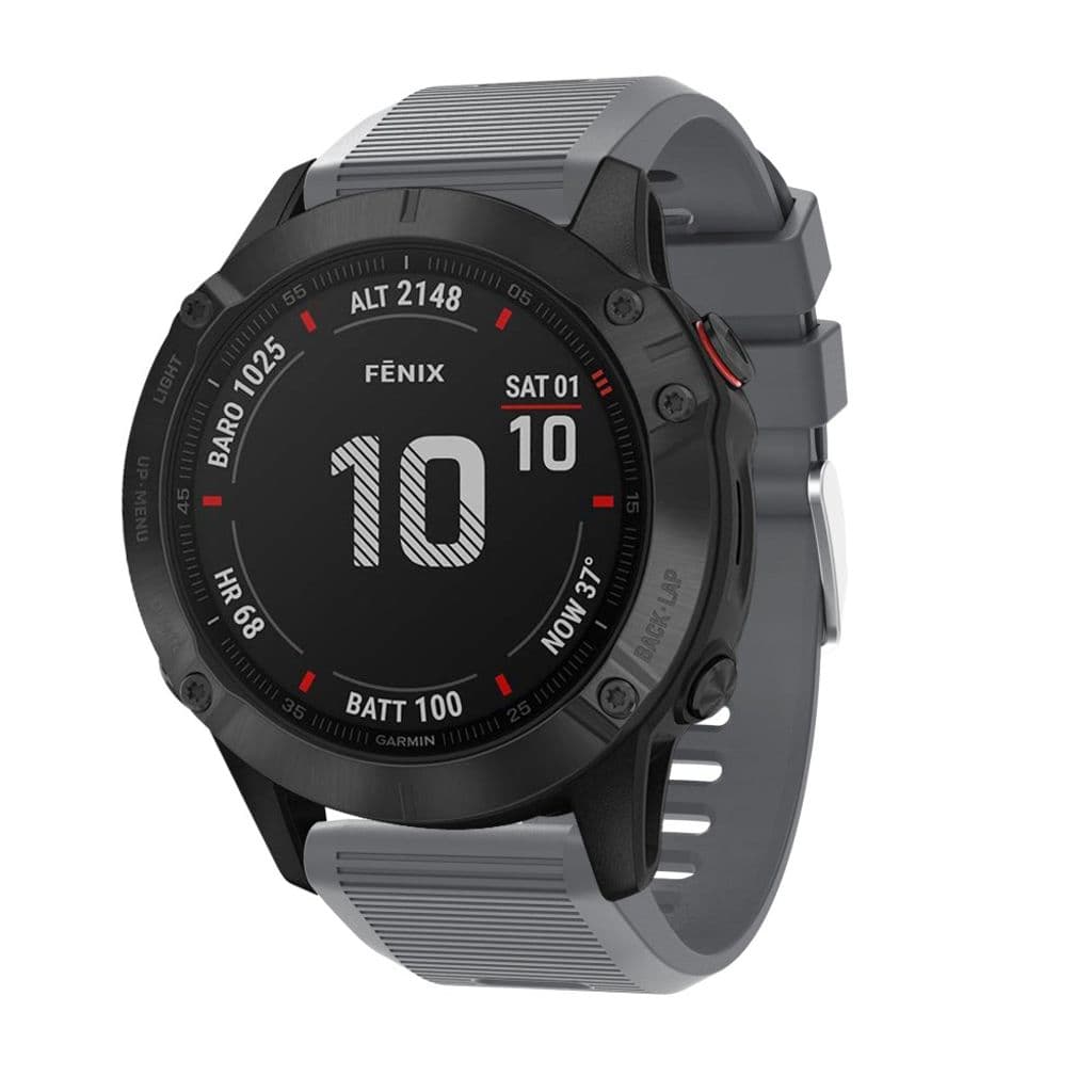 Garmin Fenix 7X/6X/5X etc. Klockarmband med Metallspänne - Grå - Bild 2