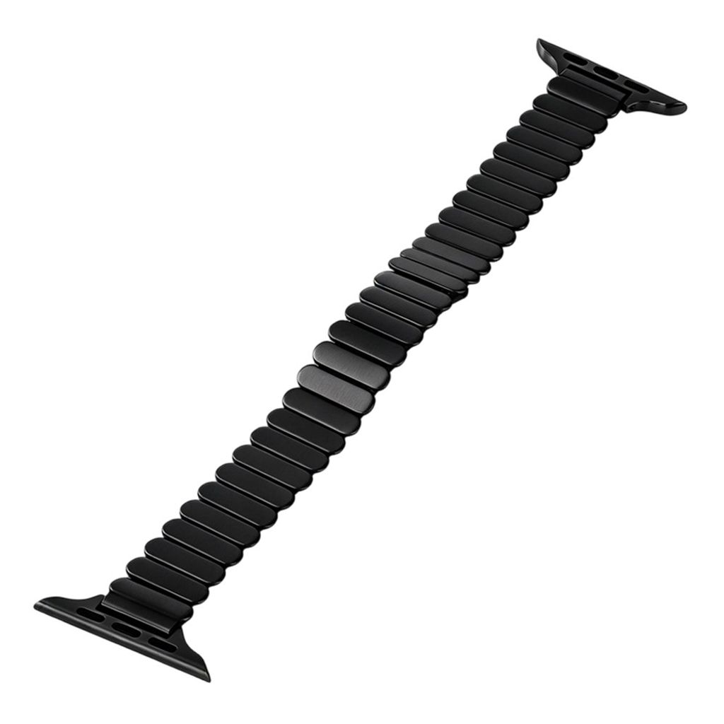 Apple Watch 49/46/44/42mm Armband i rostfritt stål med fjärilsspänne - Svart
